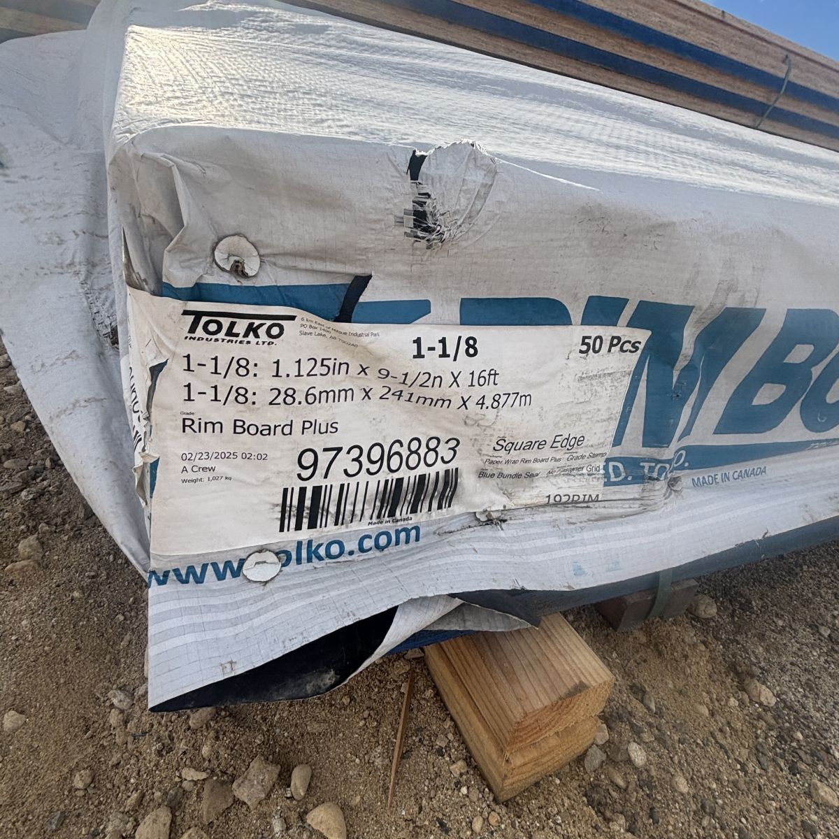 RFPI-20 I-joist bundle label