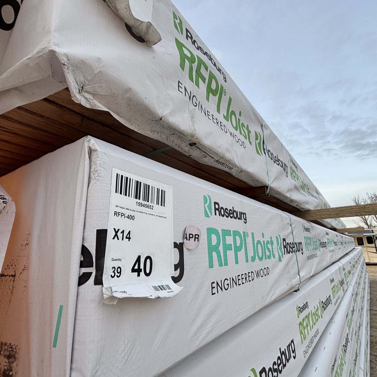 RFPI-20 I-joist bundle label