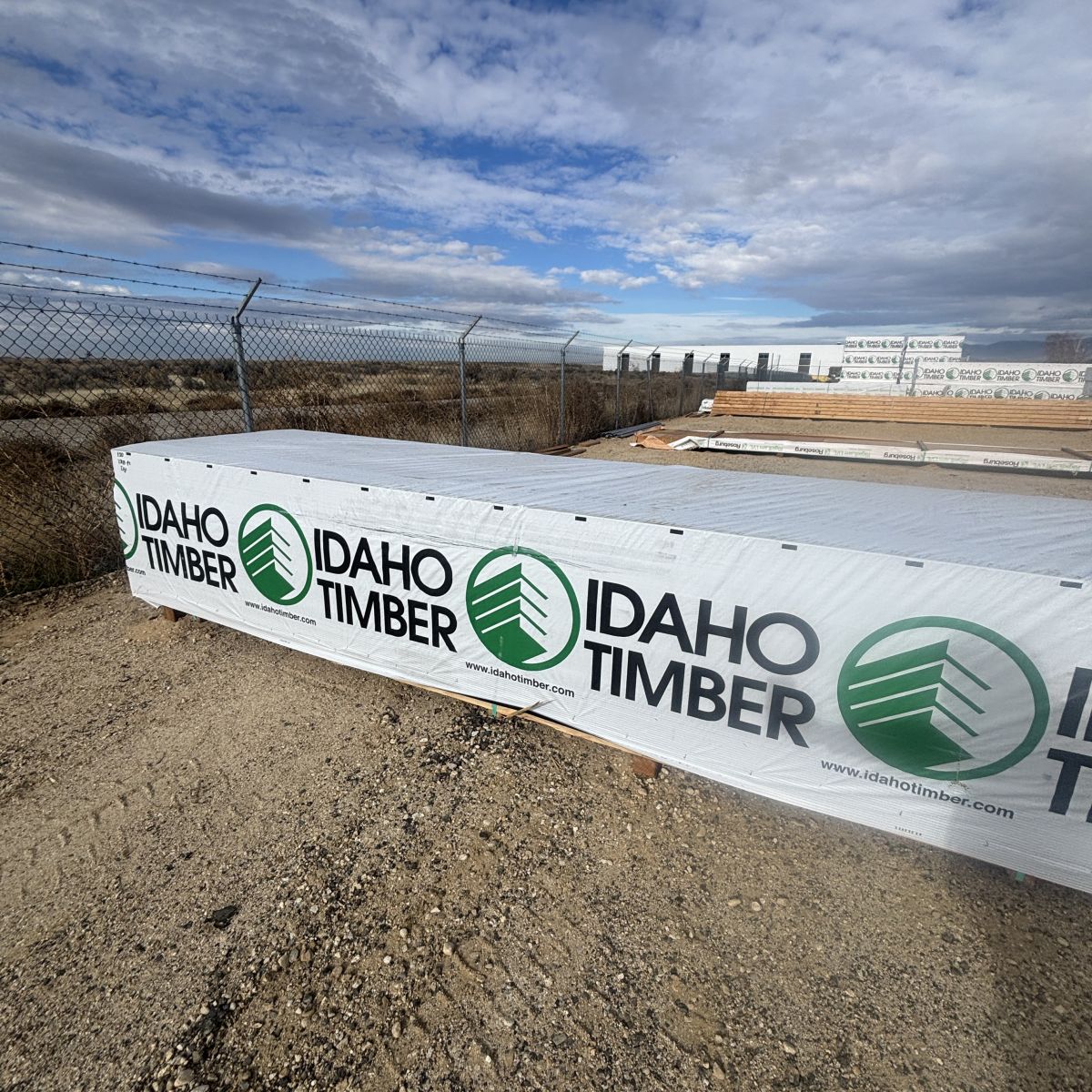 2×8 14-foot #2 kiln-dried Hem-Fir lumber unit at our Boise lumberyard with foothills in the background
