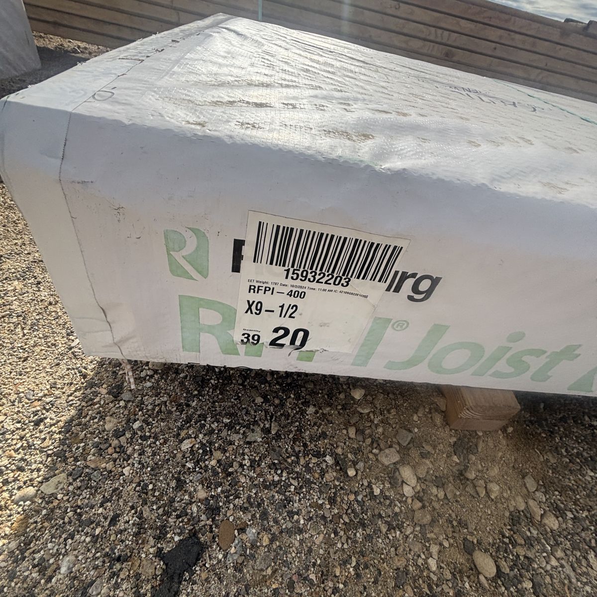 RFPI-20 I-joist bundle label