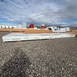 LVL engineered beams and headers stored at Dynamic Lumber Solutions Boise lumberyard